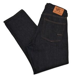 Indigofera Jeans Men's Buck Shiroyama Selvedge Denim 31x36 (32 X 31) Dark Wash